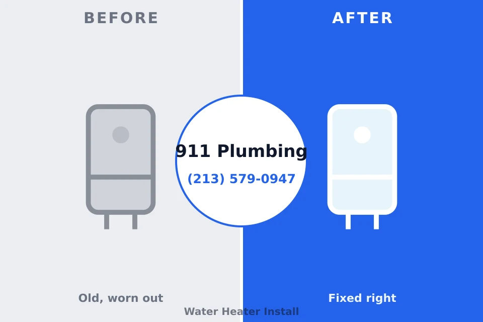 Before and after: plumbing repair Harvard, NE